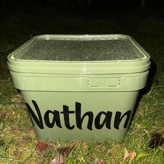 Personalized 10 Litre Green Bucket - Impact Particles 